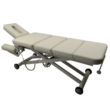 Massage table, two-section, adjustable in height