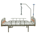 Single-section bed with fixed backrests