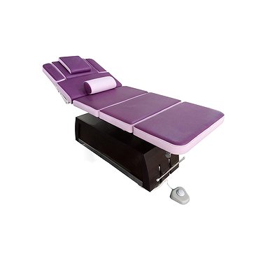 Massage table, two-sectional, adjustable in height