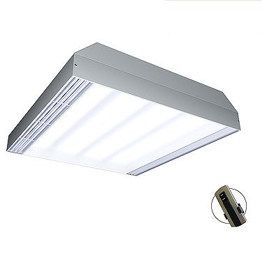 Bactericidal air recirculator with 2 lamps integrated in LED illuminator Bactericidal air recirculator with 2 lamps integrated in LED illuminator
